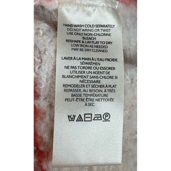 *Free People Sweater Womens Size XL Pullover Knit Crop Striped Pink Fuzzy Boho - Picture 6 of 7